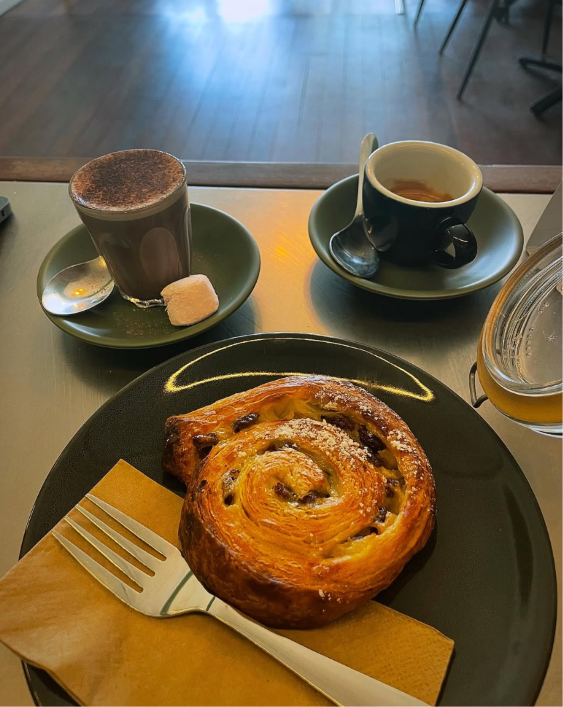 Coffee and a pastry at Kilo Café, supplied from Instagram