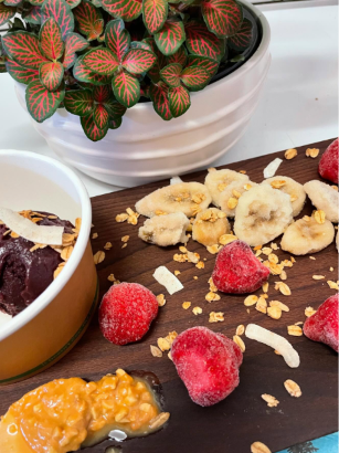 A fruit and granola detail supplied for the Kilo concept