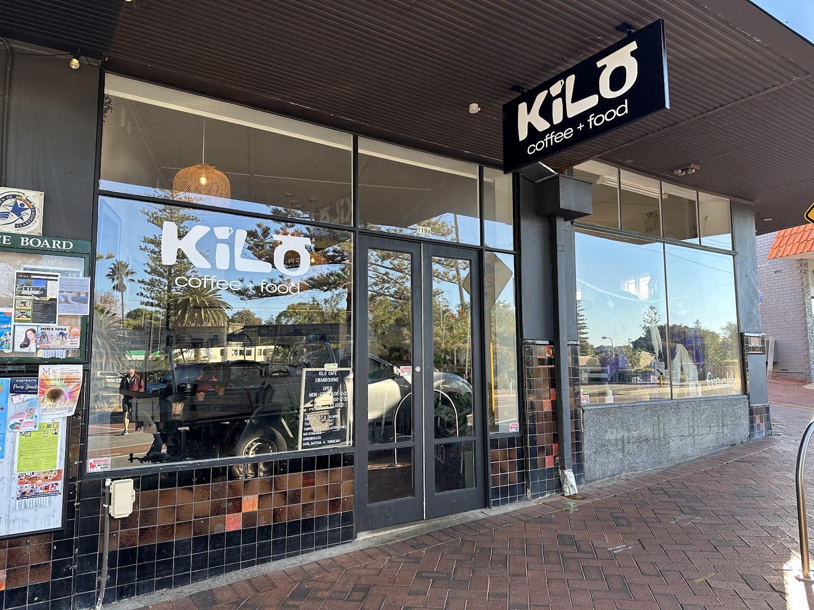 Kilo Café storefront on Claremont Crescent, photographed by the owner